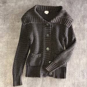Y2k Caslon Chunky Knit Sweater Cardigan